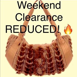 NEW SALVATORE FERRAGAMO BALENA MINK LEATHER HOBO HANDBAG